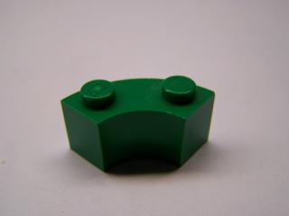 Lego Brick, kulaté rohy 2 × 2 zelená