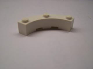 Lego Brick, kulaté rohy 4 × 4 a 3 nopy bílá