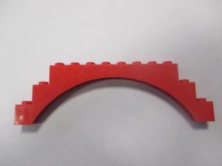 Lego Brick Oblouk 1 × 12 × 3 červená