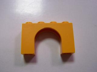 Lego Brick Oblouk 1 × 4 × 2 středně oranžová