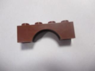 Lego Brick Oblouk 1 × 4 červenohnědá