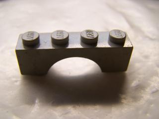 Lego Brick Oblouk 1 × 4 světle šedá