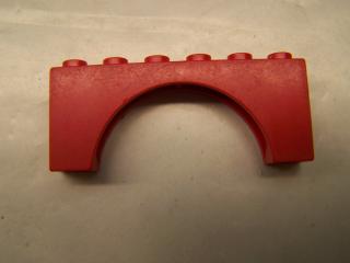 Lego Brick Oblouk 1 × 6 × 2 červená