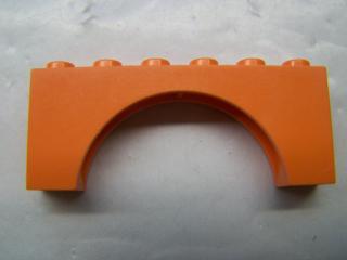 Lego Brick Oblouk 1 × 6 × 2 oranžová