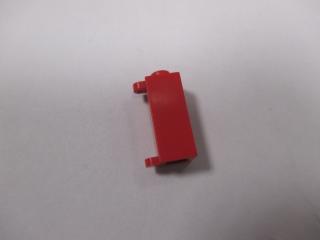 Lego Brick upravené 1 × 1 × 2 s držákem okenic červená