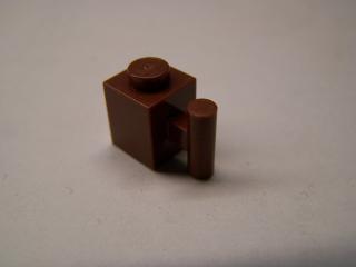 Lego Brick upravené 1 × 1 s držadlem červenohnědá
