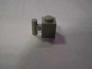 Lego Brick upravené 1 × 1 s držadlem světle šedá