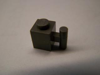 Lego Brick upravené 1 × 1 s držadlem tmavě šedá