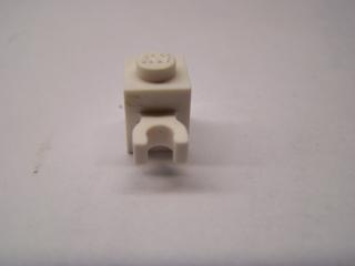 Lego Brick upravené 1 × 1 s klipem vertikal bílá