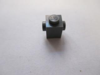 Lego Brick upravené 1 × 1 s nopy na dvou stranách tmavě modrošedá