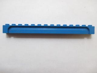 Lego Brick upravené 1 × 14 s drážkou modrá