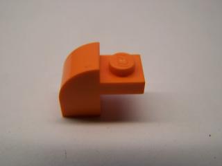 Lego Brick upravené 1 × 2 × 1 1/3 s  zakřivením nahoru oranžová