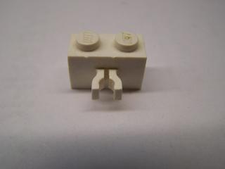 Lego Brick upravené 1 × 2 s klipem vertikal bílá