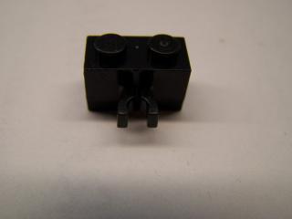 Lego Brick upravené 1 × 2 s klipem vertikal černá