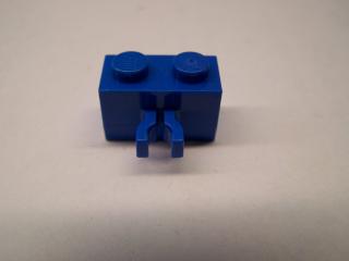 Lego Brick upravené 1 × 2 s klipem vertikal modrá