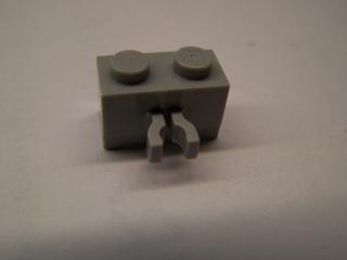 Lego Brick upravené 1 × 2 s klipem vertikal světle modrošedá