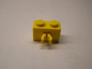 Lego Brick upravené 1 × 2 s klipem vertikal žlutá