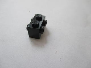 Lego Brick upravené 1 × 2 s nopy na obou stranách černá