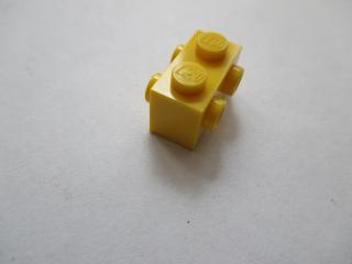 Lego Brick upravené 1 × 2 s nopy na obou stranách žlutá