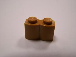 Lego Brick upravené 1 × 2 tvarovaná středně tmavá flesh