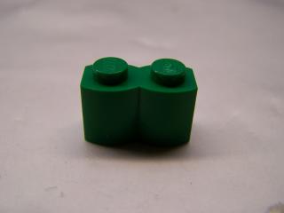 Lego Brick upravené 1 × 2 tvarovaná zelená