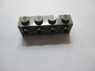 Lego Brick upravené 1 × 4 s 4 nopy na jedné straně tmavě šedá