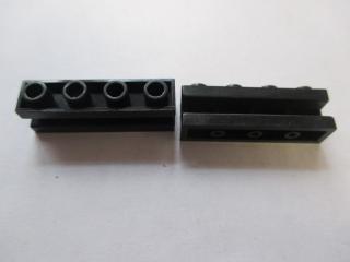 Lego Brick upravené 1 × 4 s drážkou černá