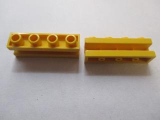 Lego Brick upravené 1 × 4 s drážkou žlutá