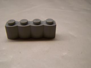 Lego Brick upravené 1 × 4 tvarovaná světle šedá