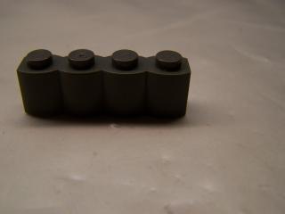 Lego Brick upravené 1 × 4 tvarovaná tmavě šedá