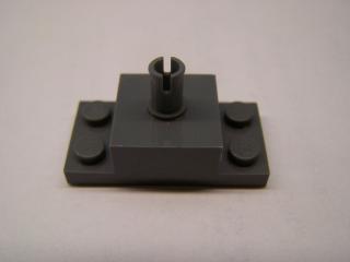 Lego Brick upravené 2 × 2 s vrchním nopem a 1 × 2 boční desky tmavě modrošedá