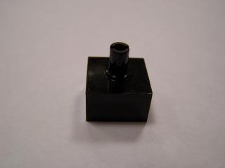 Lego Brick upravené 2 × 2 s vrchním nopem černá