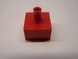 Lego Brick upravené 2 × 2 s vrchním nopem červená