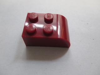 Lego Brick upravené 2 × 3 zakřivený vrchol tmavě červená,lego brick,