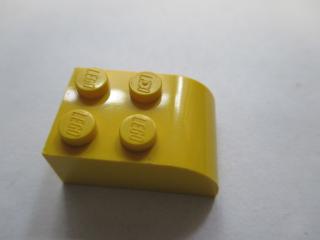 Lego Brick upravené 2 × 3 zakřivený vrchol žlutá,lego brick,