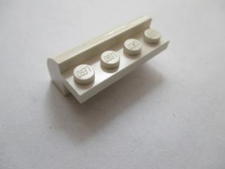 Lego Brick upravené 2 × 4 × 1 1/3 zakřivený vrchol bílá