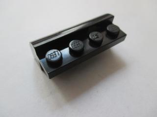 Lego Brick upravené 2 × 4 × 1 1/3 zakřivený vrchol černá