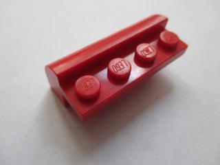Lego Brick upravené 2 × 4 × 1 1/3 zakřivený vrchol červená