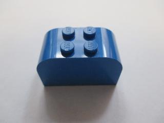 Lego Brick upravené 2 × 4 × 2 dvojitý zakřivený vrchol modrá,lego brick,