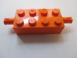 Lego Brick upravené 2 × 4 s držákem oranžová
