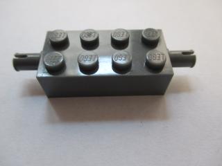 Lego Brick upravené 2 × 4 s držákem tmavě modrošedá