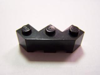 Lego Brick upravené 3 × 3 fazeta černá