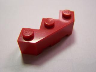 Lego Brick upravené 3 × 3 fazeta červená
