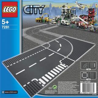 Lego City 7281 Křižovatka ve tvaru T a zatáčky,klocki
