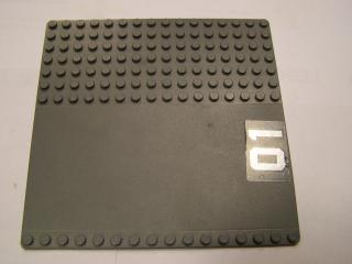 Lego Deska baseplate 16 × 16 příjezdová cesta s vzorem velké 01 tmavě modrošedá