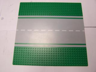 Lego Deska baseplate silnice 32 × 32 8 nopů rovná cesta zelená
