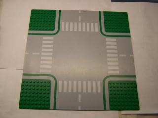 Lego Deska baseplate silnice 32 × 32 křižovatka zelená