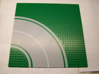 Lego Deska baseplate silnice 32 × 32 zatáčka zelená