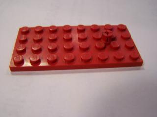 Lego Deska upravená 4 × 8 červená s nopem