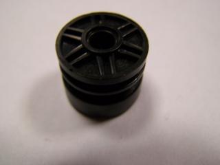 Lego Disk 18mm × 14mm falešné šrouby mělké paprsky černá